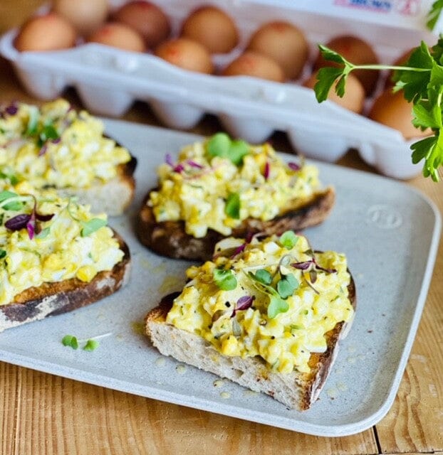 Roquefort Egg Salad Tartines by Marc Sievers – Emile Henry USA