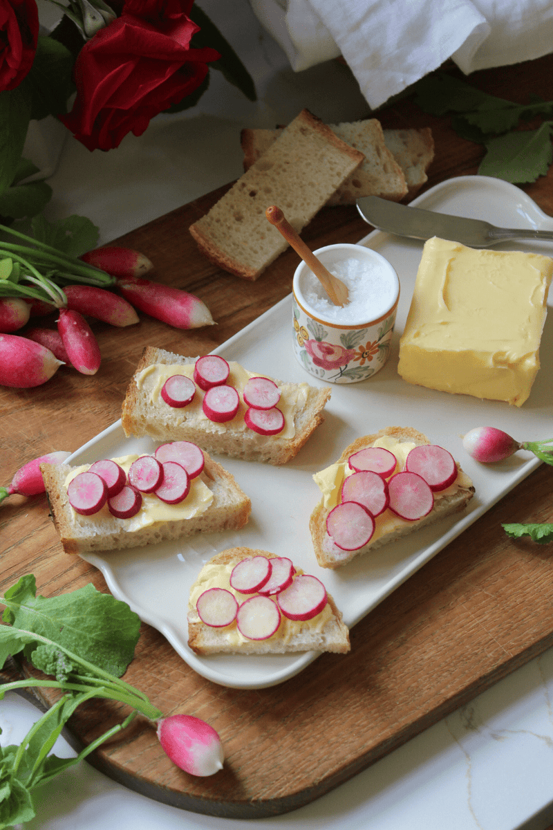 Homemade Country Bread + Radish & French Butter Tartine