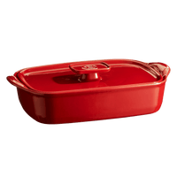 The Right Dish + Lid (Set) Covered Baker Emile Henry USA Burgundy