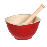 Mortar & Pestle Kitchenware Emile Henry = Burgundy