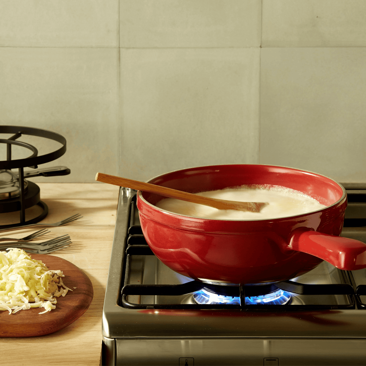 Fondue Set Emile Henry USA Made In France