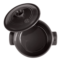 Round Dutch Oven Cookware Emile Henry USA Charcoal 2.6 qt.