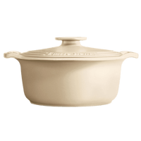Sublime Dutch Oven Cookware Emile Henry USA Creme