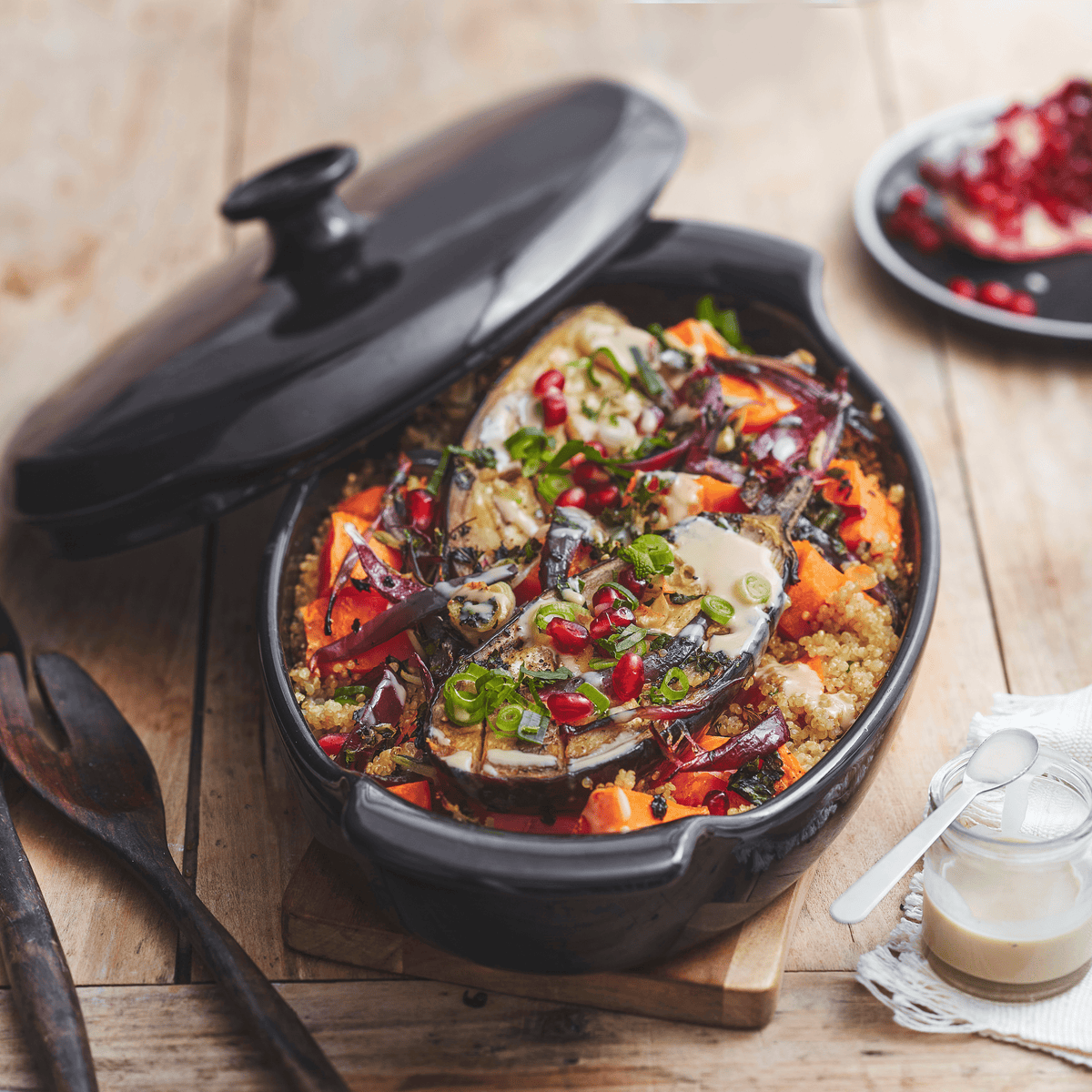 Oval Covered Baker / Fish Steamer Ovenware Emile Henry USA Charcoal
