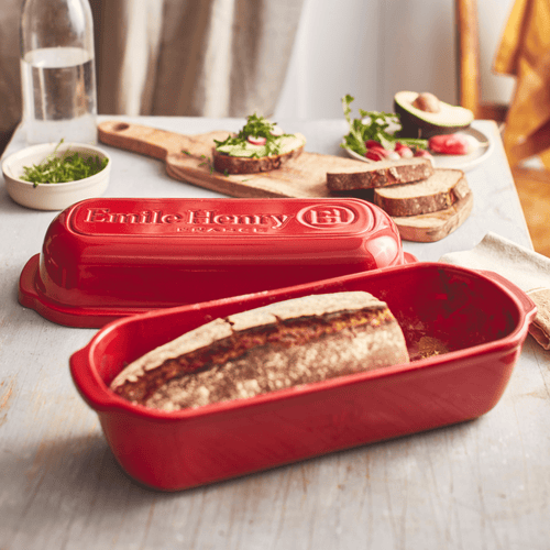 Limited Edition Pullman/Long loaf bread baker Discontinued Emile Henry USA Poppy Limited edition color