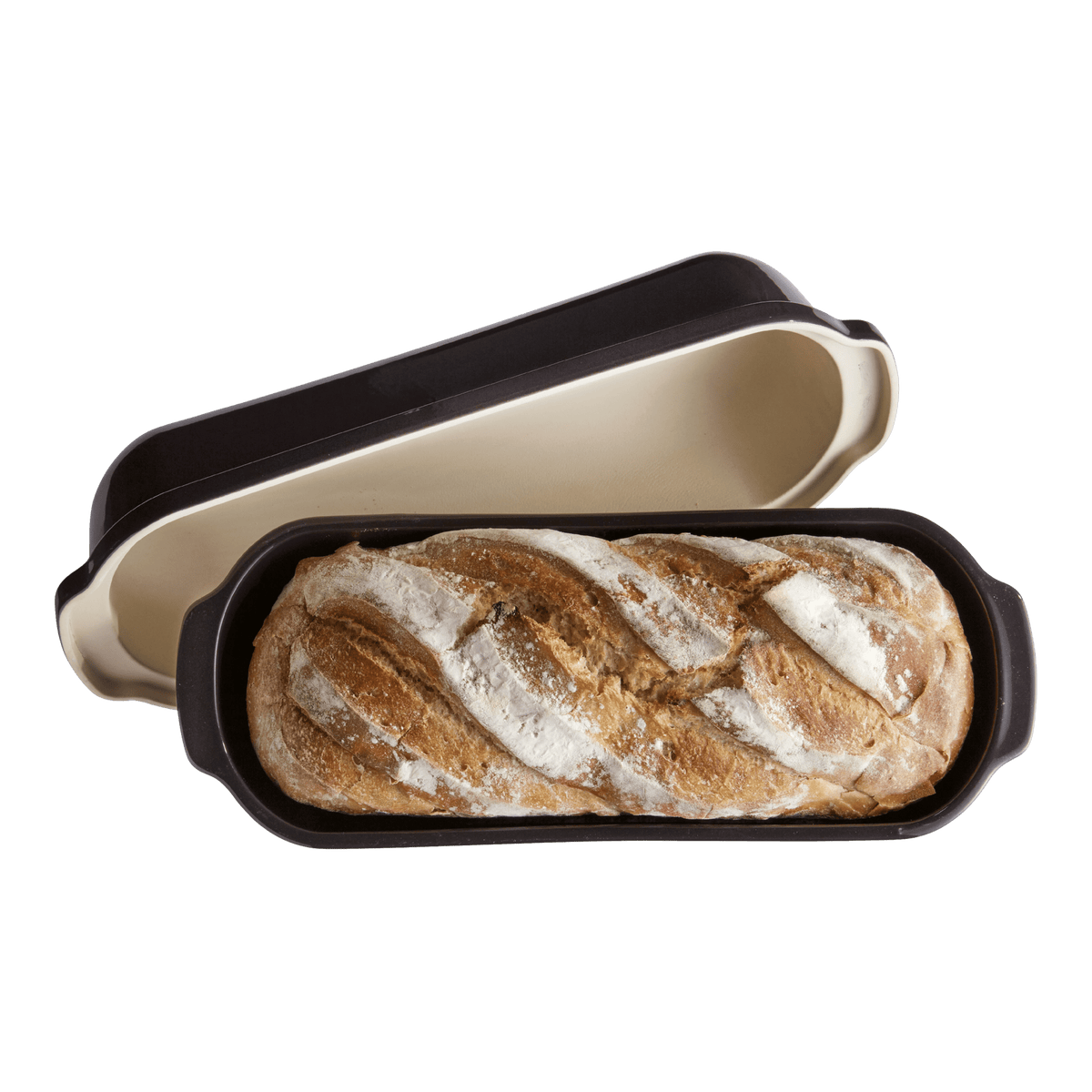 Pullman/Long Loaf Bread Baker Bakeware Emile Henry USA Charcoal