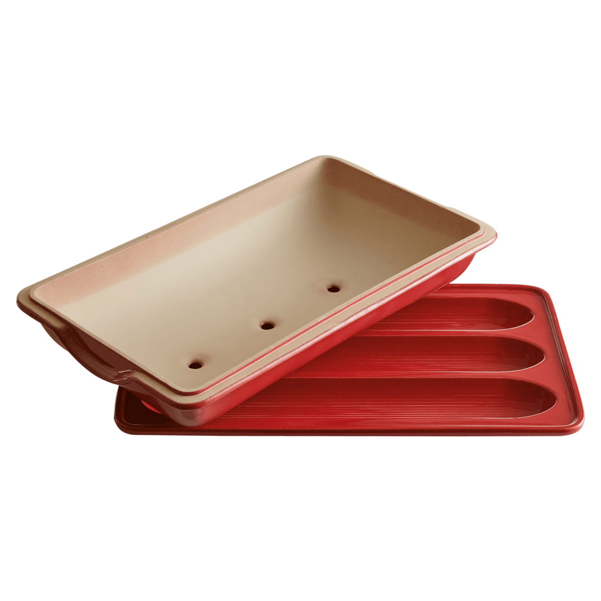 Baguette Baker Bakeware Emile Henry USA Burgundy