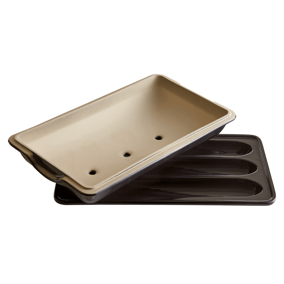 Baguette Baker Bakeware Emile Henry USA Charcoal