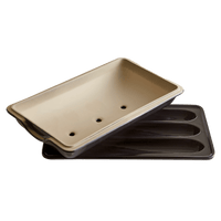 Baguette Baker Bakeware Emile Henry USA Charcoal