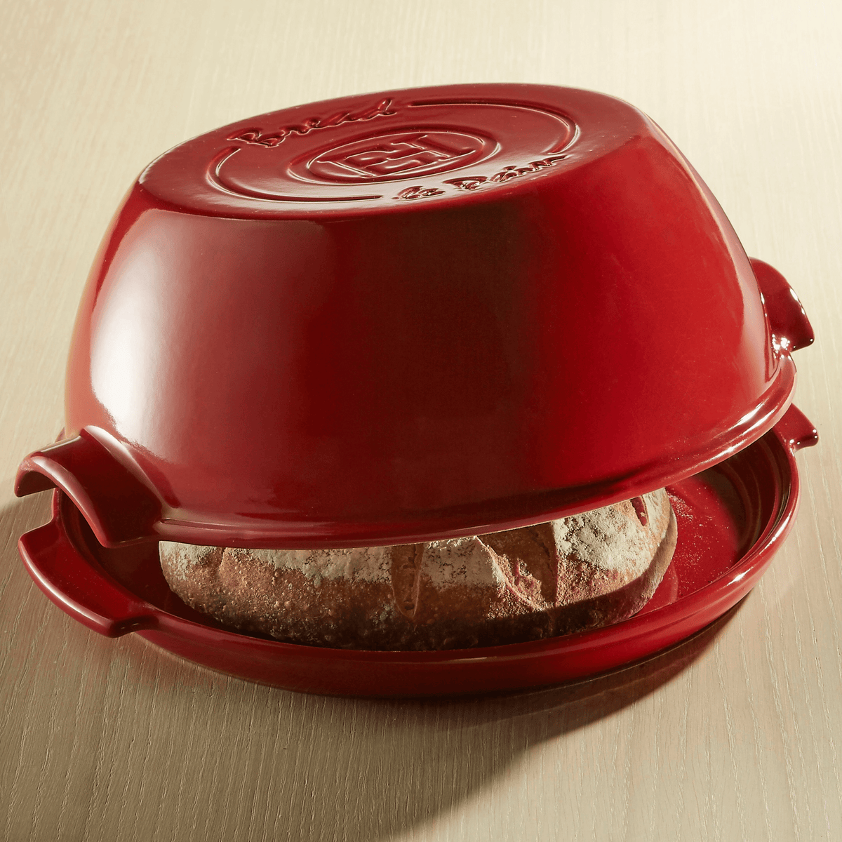Modern Bread Cloche Bakeware Emile Henry USA Burgundy