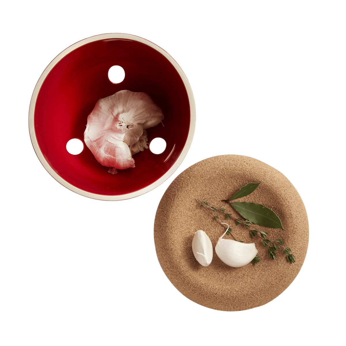Garlic Storage Pot Storage Emile Henry USA = Burgundy