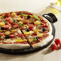 Smooth Pizza Stone On The Barbeque Emile Henry USA Charcoal