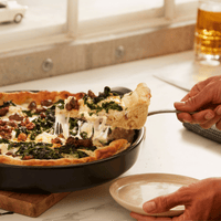Deep Dish Pizza Pan On The Barbeque Emile Henry USA Charcoal