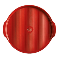 Ridged Pizza Stone Specialized Tools Emile Henry USA Burgundy