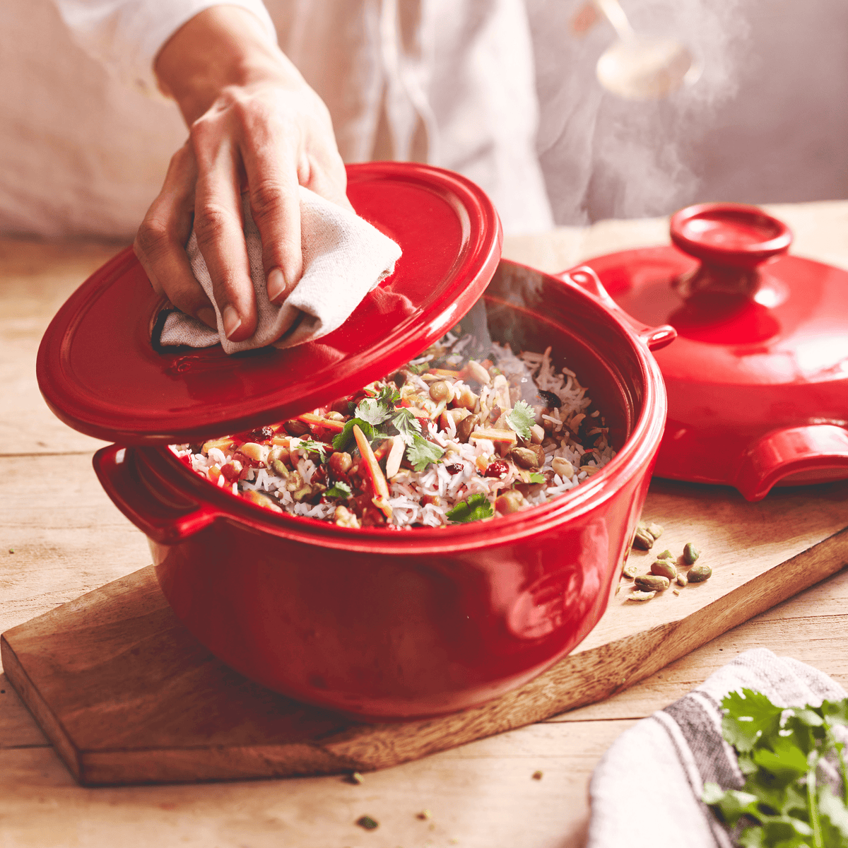 Rice Pot Cookware Emile Henry = Burgundy