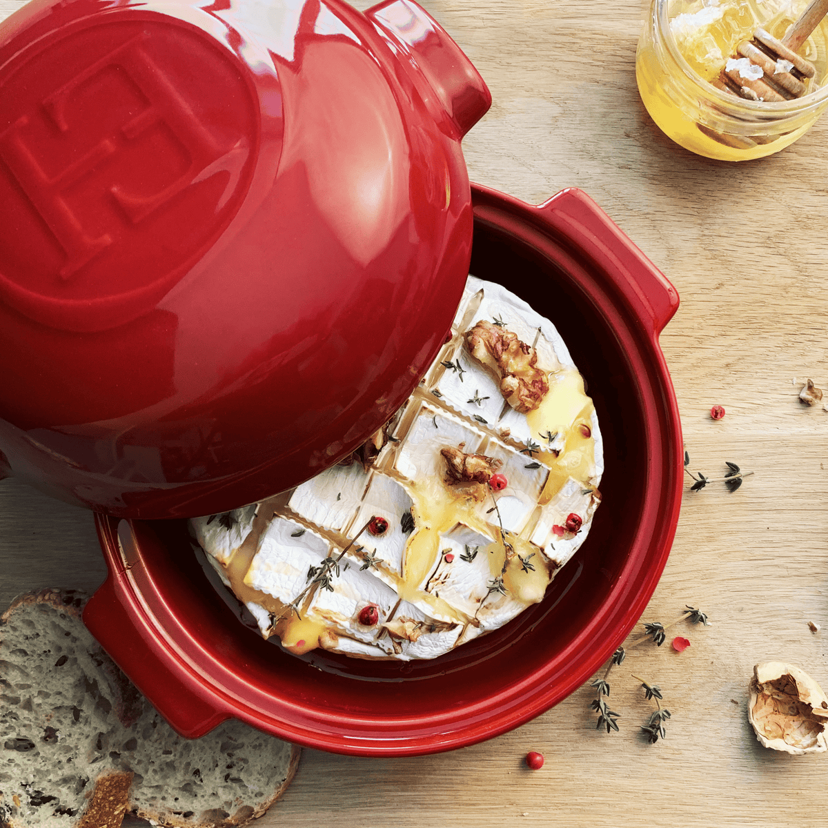 Cheese Baker Ovenware Emile Henry USA Burgundy