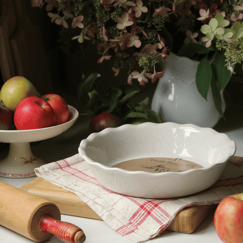 emile henry limited edition 175th anniversary pie dish, pearl_taupe