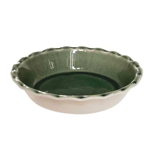 emile henry limited edition 175th anniversary pie dish, green_ivory