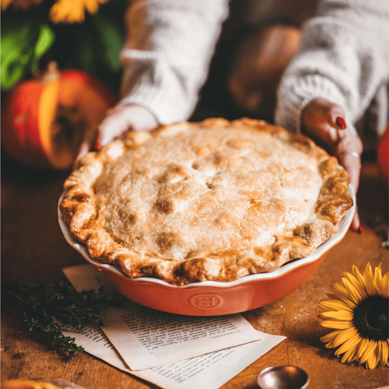 Emile Henry Limited Edition Ceramic Pumpkin Pie Dish, Handcrafted