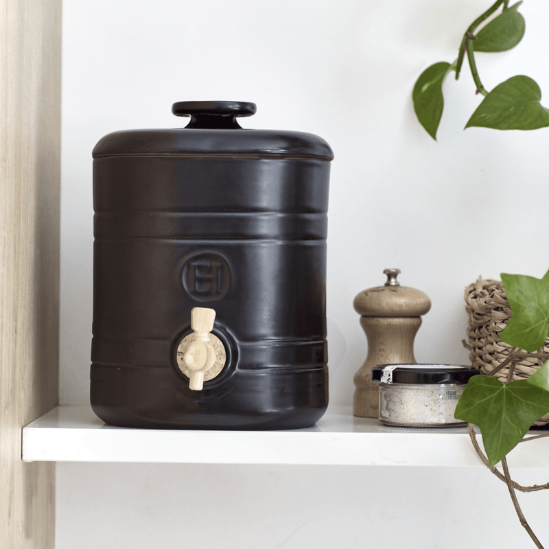 Emile Henry Ceramic Vinegar Pot, Handcrafted in France since 1850