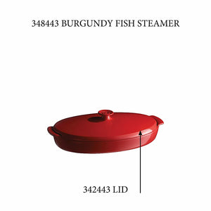 Emile Henry USA Fish Steamer - Replacement Lid Fish Steamer - Replacement Lid Replacement Parts Emile Henry Burgundy 