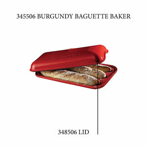 Emile Henry USA Baguette Baker - Replacement Lid Baguette Baker - Replacement Lid Replacement Parts Emile Henry Burgundy 