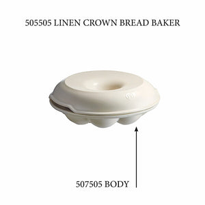 Emile Henry USA Crown Bread Baker - Replacement Body Crown Bread Baker - Replacement Body Replacement Parts Emile Henry Linen 