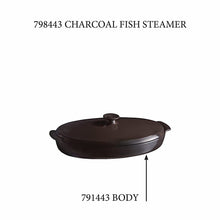 Emile Henry USA Fish Steamer - Replacement Body Fish Steamer - Replacement Body Replacement Parts Emile Henry Charcoal  Product Image 2