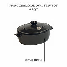 Emile Henry USA Oval Stewpot - Replacement Body Oval Stewpot - Replacement Body Replacement Parts Emile Henry 6.3 Qt Charcoal  Product Image 2