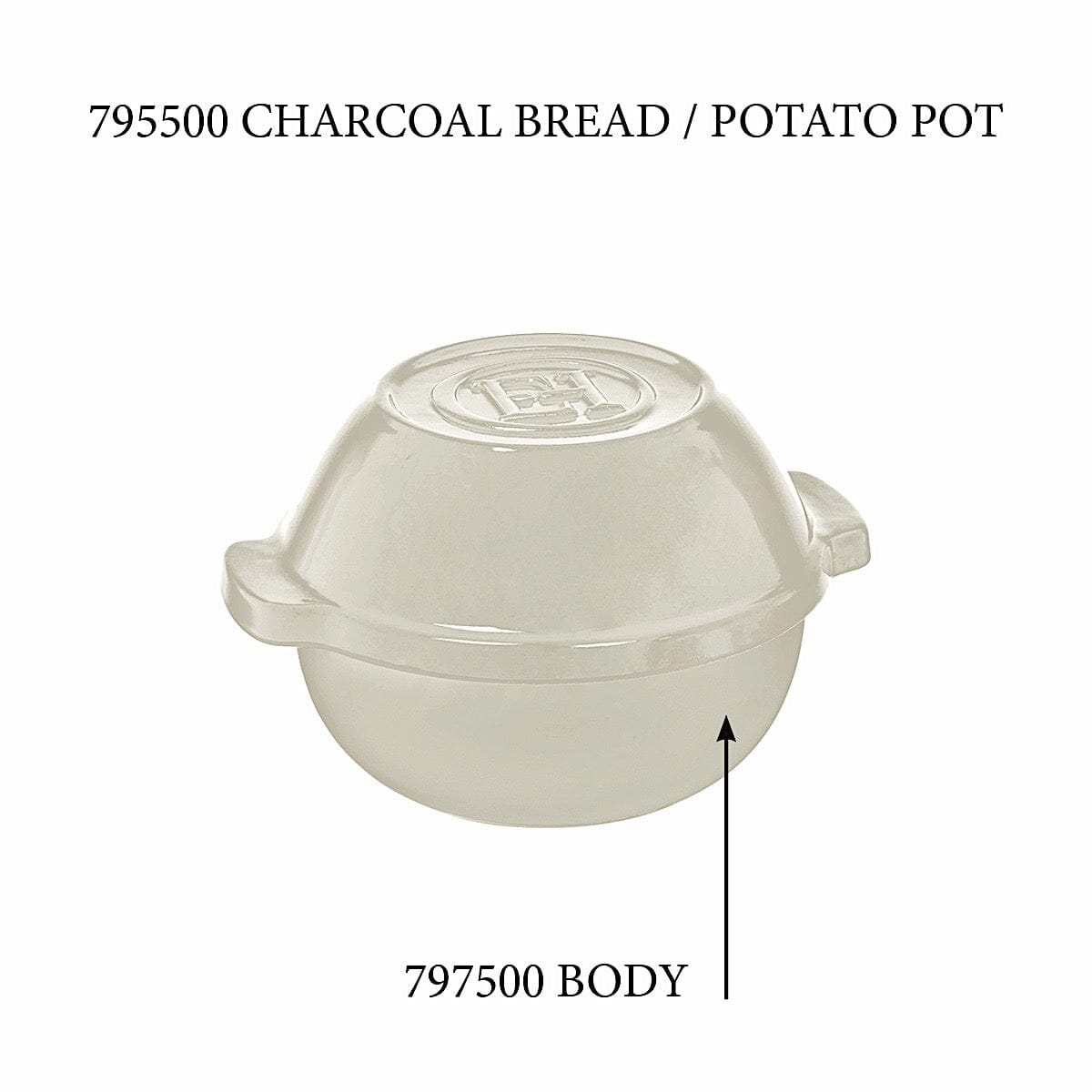 Bread / Potato Pot Replacement Body Emile Henry USA Made In France
