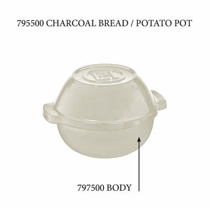 Emile Henry USA Bread / Potato Pot - Replacement Body Bread / Potato Pot - Replacement Body Replacement Parts Emile Henry Charcoal 