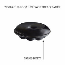 Emile Henry USA Crown Bread Baker - Replacement Body Crown Bread Baker - Replacement Body Replacement Parts Emile Henry Charcoal  Product Image 3