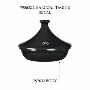 Emile Henry USA Tagine - Replacement Body Tagine - Replacement Body Replacement Parts Emile Henry 3.7 Qt Charcoal 