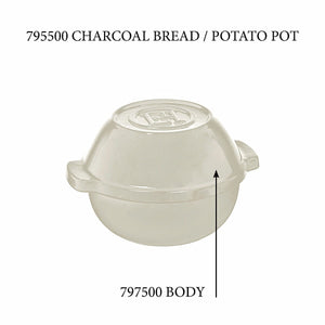 Emile Henry USA Bread / Potato Pot - Replacement Lid Bread / Potato Pot - Replacement Lid Replacement Parts Emile Henry Charcoal 