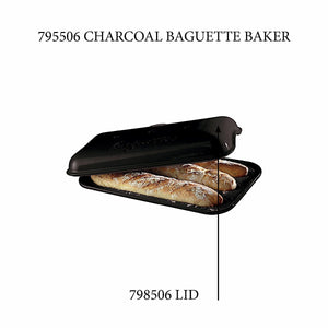 Emile Henry USA Baguette Baker - Replacement Lid Baguette Baker - Replacement Lid Replacement Parts Emile Henry Charcoal 