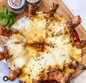 Crowned Ultimate Gourmet BBQ Chicken Parm by Gustus Vitae