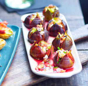 Roasted Figs Stuffed with Honey & Goat Cheese