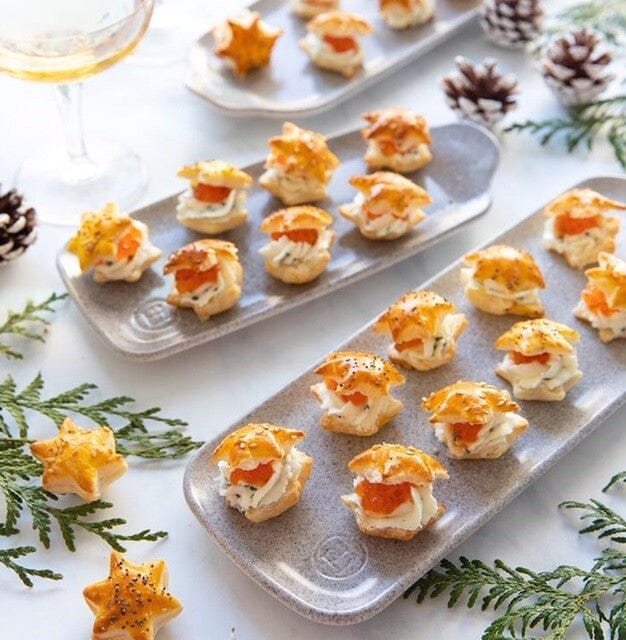 Puff Pastry Bites with Salmon Roe