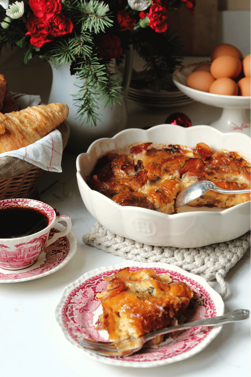 Croque Monsieur Croissant Breakfast Bake