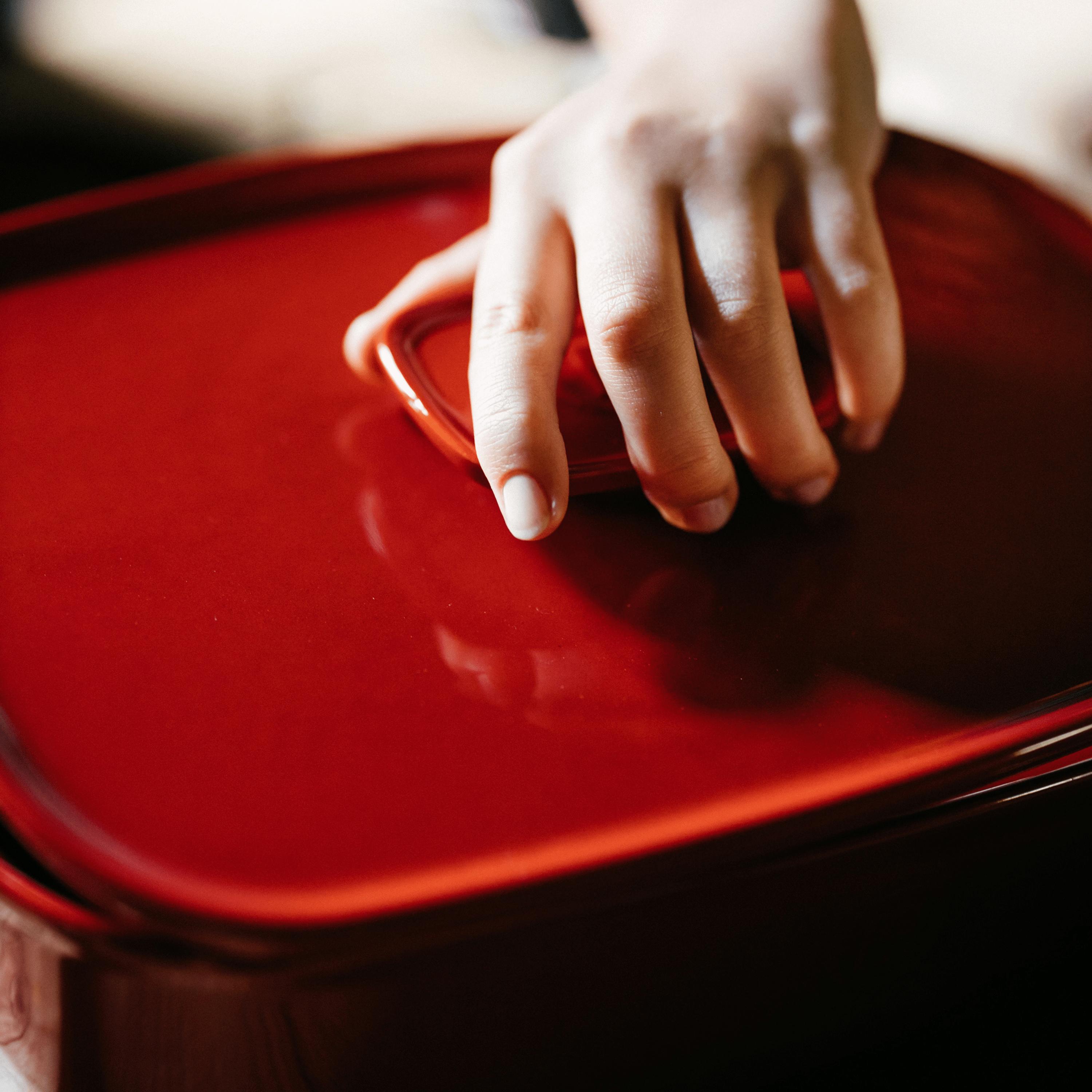 Emile Henry The Right Dish Rectangular Baker Lid - Thumbnail 3