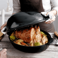 Emile Henry Large Roaster, Charcoal