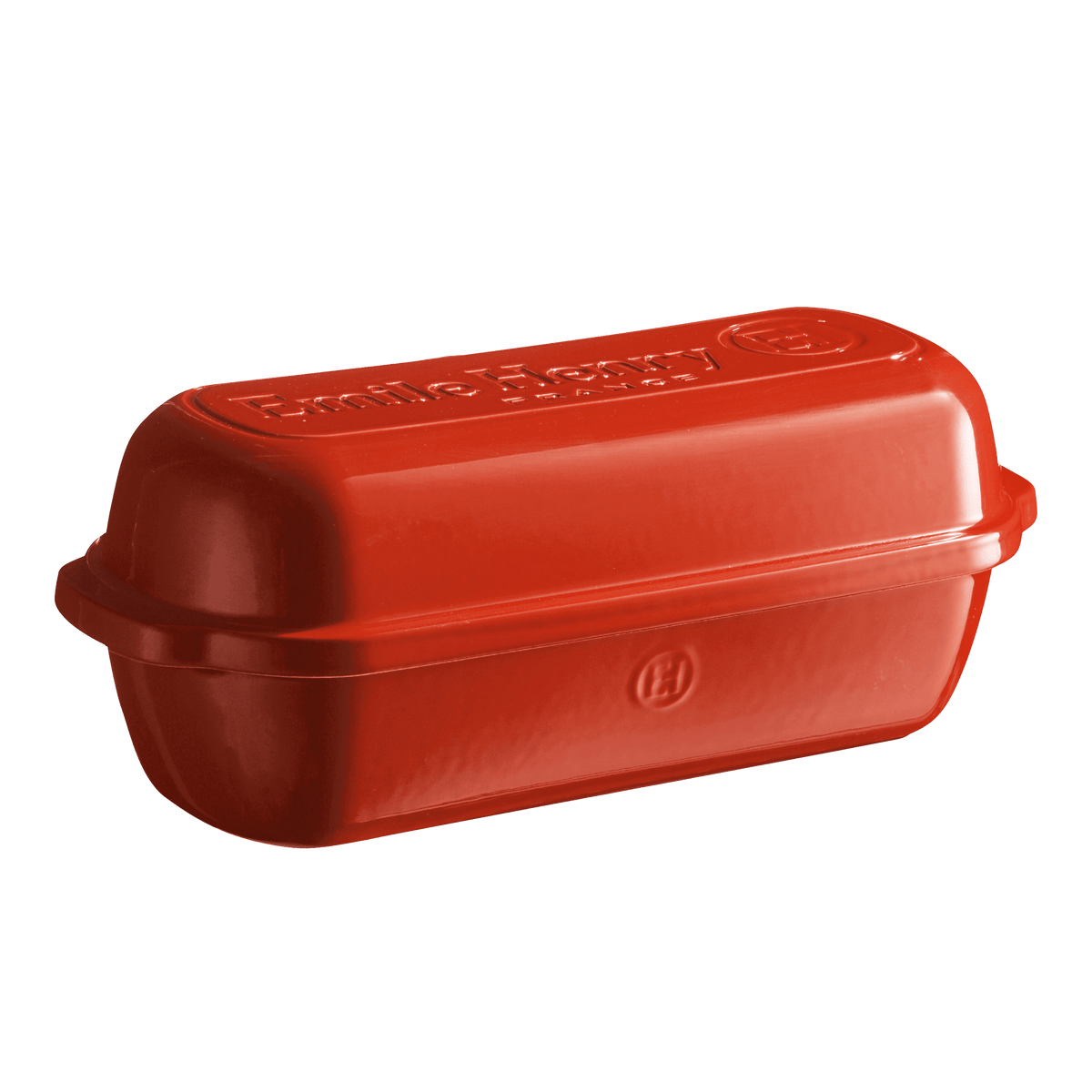 Emile Henry Limited Edition Pullman Long Loaf Bread Baker in Poppy Red