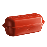 Emile Henry Limited Edition Pullman Long Loaf Bread Baker in Poppy Red