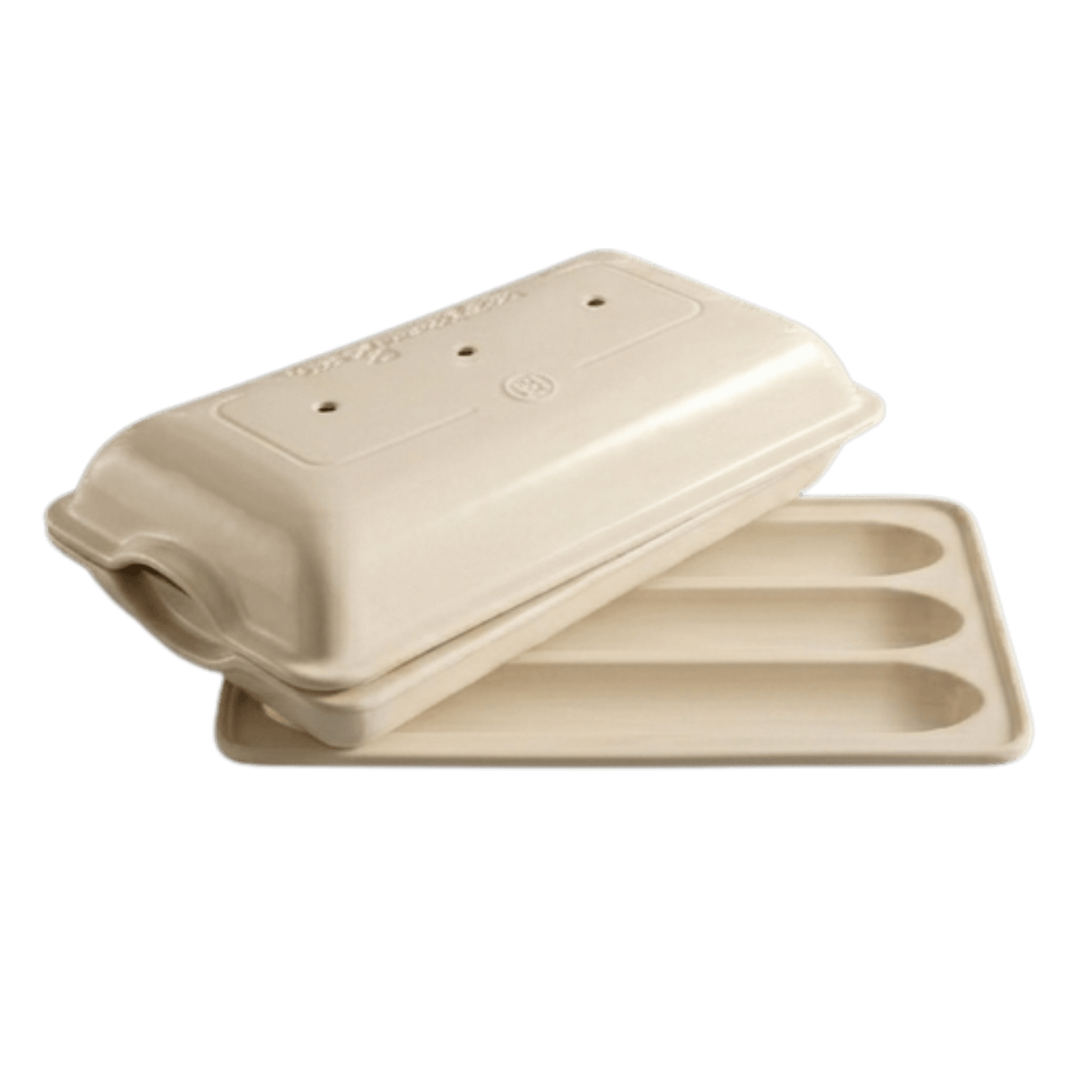 Emile Henry エミール・アンリ パン焼き器 バゲットベイカー 3本焼き Emile Henry Ceramic Baguette Baker, Handcrafted in France since