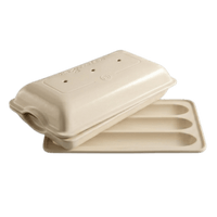 emile henry ceramic bread baker, baguette bread baker, linen