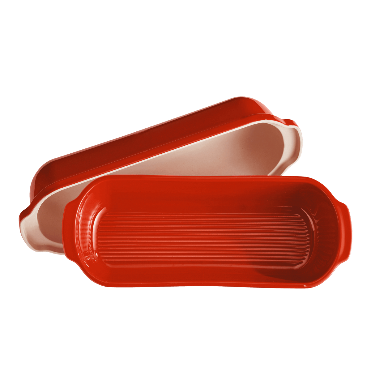Emile Henry Limited Edition Pullman Long Loaf Bread Baker in Poppy Red