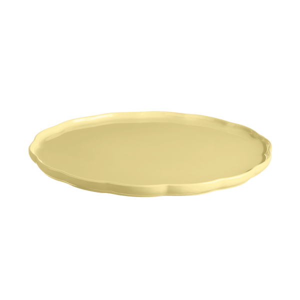 Emile Henry Madeleine Round Serving Platter Vanilla