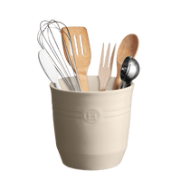 emile henry ceramic utensil pot, clay