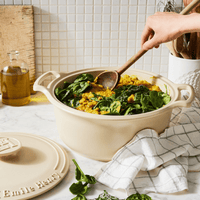 Sublime Dutch Oven Cookware Emile Henry USA Crème 4 qt 
