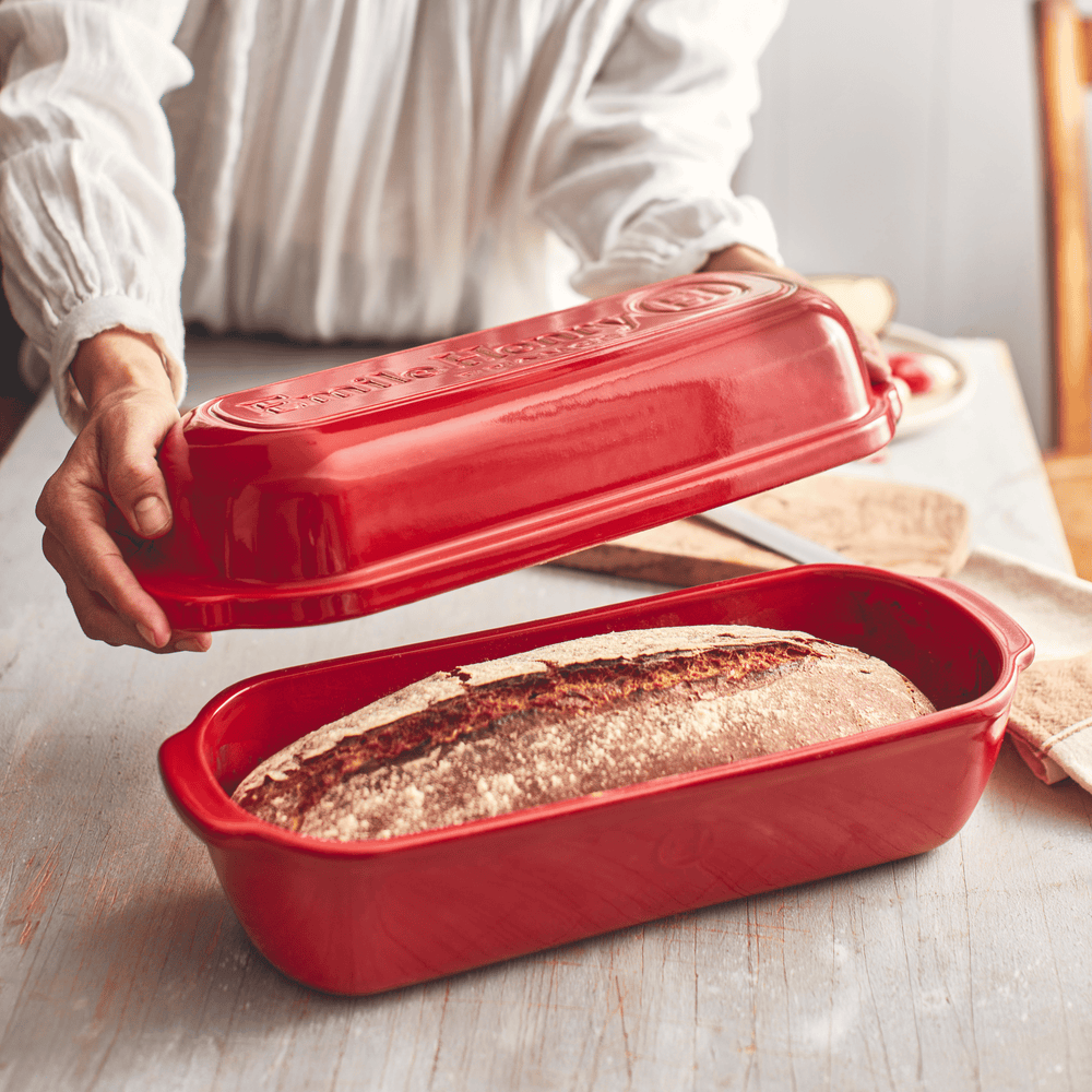 Emile Henry Pullman/Long Loaf Ceramic Bread Baker, Handcrafted in